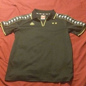**RARE** black/gold collared Kappa shirt